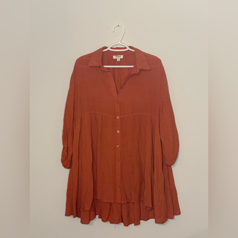 Umgee Orange linen shirt